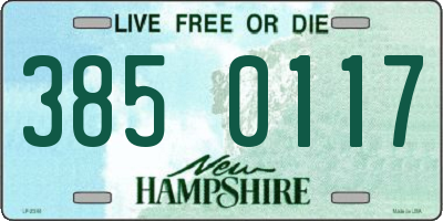 NH license plate 3850117