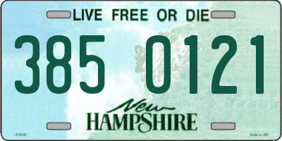 NH license plate 3850121