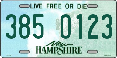 NH license plate 3850123