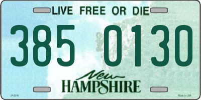 NH license plate 3850130