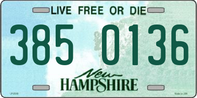 NH license plate 3850136