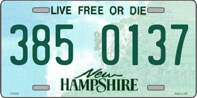 NH license plate 3850137