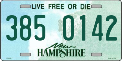 NH license plate 3850142