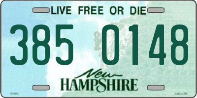 NH license plate 3850148