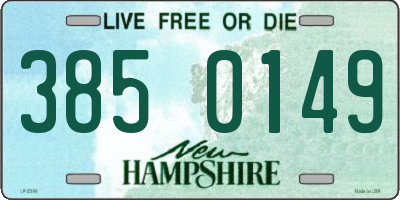 NH license plate 3850149