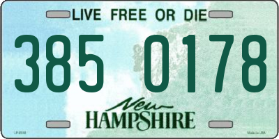 NH license plate 3850178