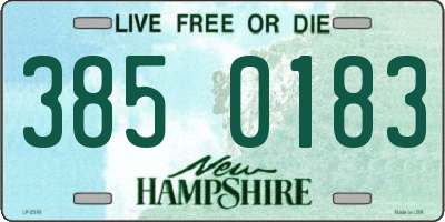 NH license plate 3850183