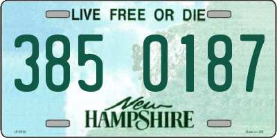 NH license plate 3850187