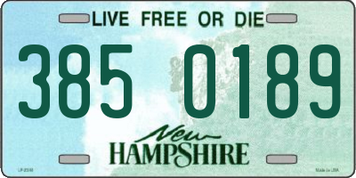 NH license plate 3850189