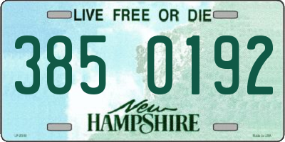 NH license plate 3850192