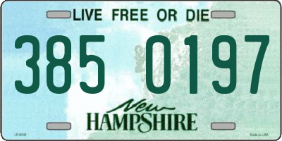 NH license plate 3850197