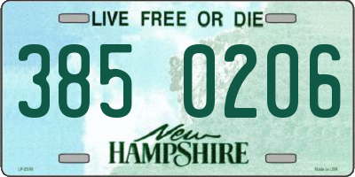 NH license plate 3850206