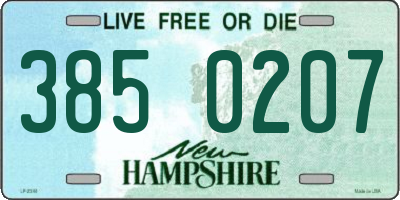 NH license plate 3850207