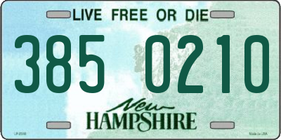 NH license plate 3850210