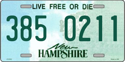 NH license plate 3850211
