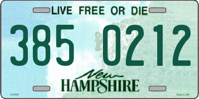 NH license plate 3850212