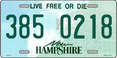 NH license plate 3850218