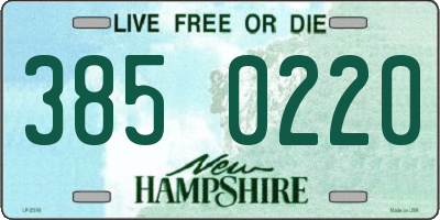 NH license plate 3850220