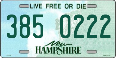 NH license plate 3850222