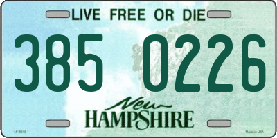 NH license plate 3850226