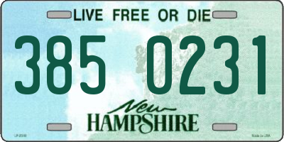 NH license plate 3850231