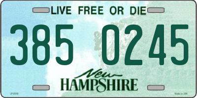 NH license plate 3850245