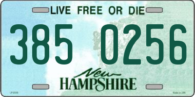 NH license plate 3850256