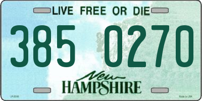 NH license plate 3850270