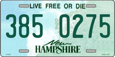 NH license plate 3850275