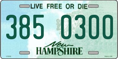 NH license plate 3850300