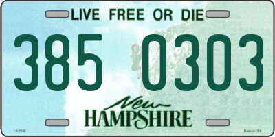 NH license plate 3850303