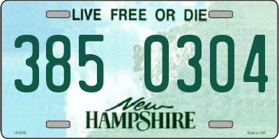 NH license plate 3850304