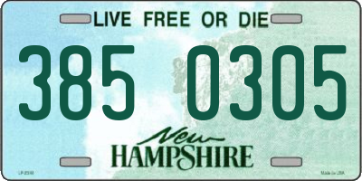 NH license plate 3850305