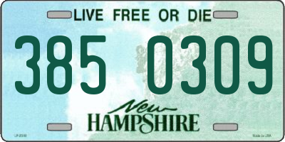 NH license plate 3850309