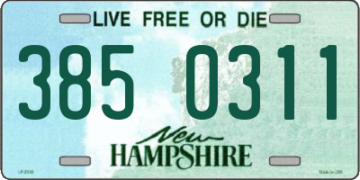 NH license plate 3850311