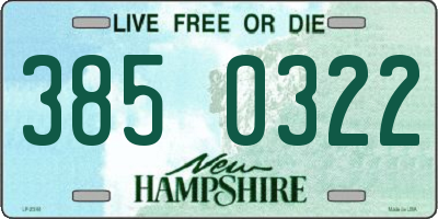 NH license plate 3850322