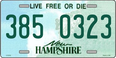 NH license plate 3850323