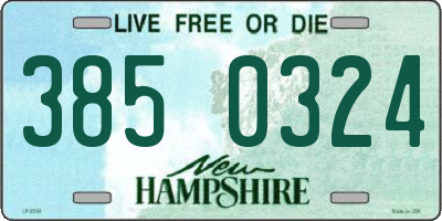 NH license plate 3850324