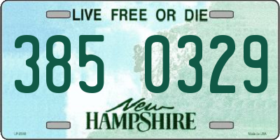 NH license plate 3850329