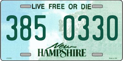 NH license plate 3850330