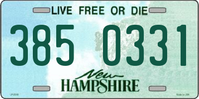 NH license plate 3850331
