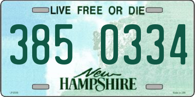 NH license plate 3850334