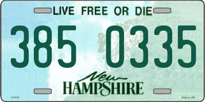 NH license plate 3850335