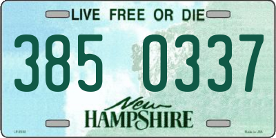 NH license plate 3850337