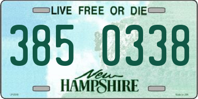 NH license plate 3850338