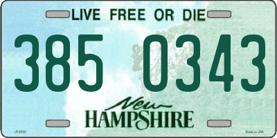 NH license plate 3850343