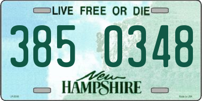 NH license plate 3850348