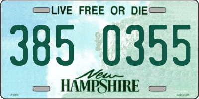 NH license plate 3850355