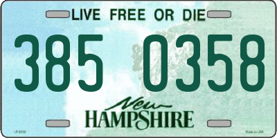 NH license plate 3850358