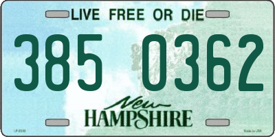 NH license plate 3850362